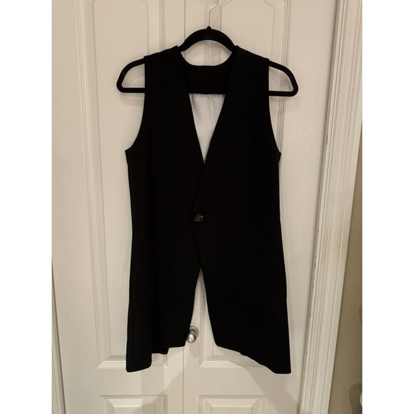 Alice + Olivia Elegant Black Sleeveless Vest - Picture 1 of 7